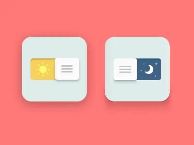 Night And Day Switches button day moon night slider sun