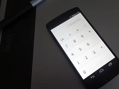 Albino Calculator 5 android calculator clean design kitkat nexus simple white