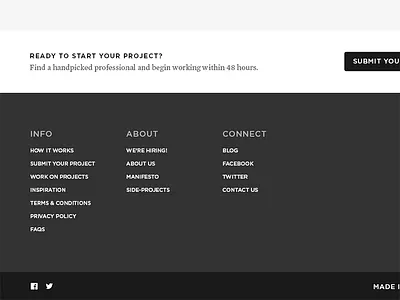 ooomf — Footer gotham marketing mercury ooomf rebrand type combination