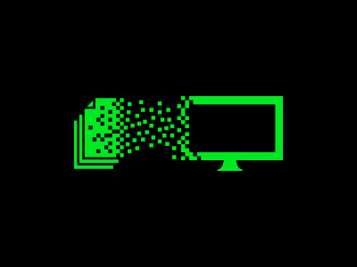 Digitalization computer digital digitalization document icon illustration paper pixel pixelation