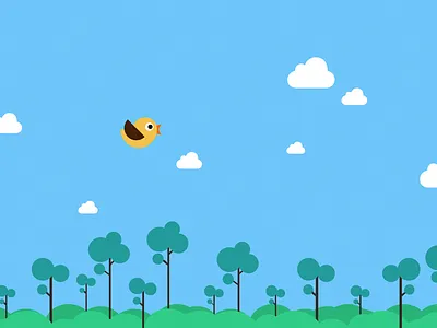 Flatty Bird bird flat game logo yellow