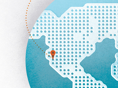 Earth dot earth illustration pin texture