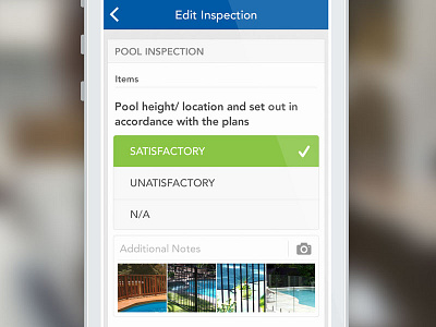 Buildaform Inspection building calendar certification checkbox form image upload inspection iphone list mobile schedule ui