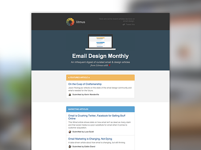 Litmus Email Design Monthly email email design flat litmus newsletter responsive responsive email