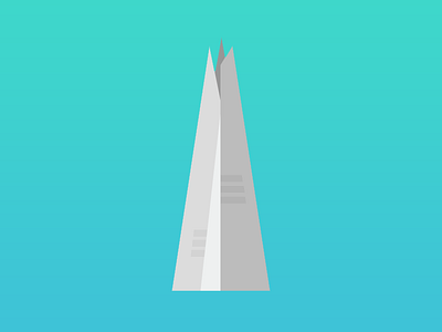 The Shard icon building flat icon