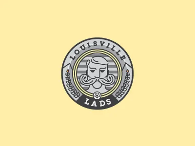 The Lads badge design branding custom type illustration kentucky logos louisville mls soccer sports branding usl