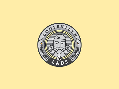 The Lads badge design branding custom type illustration kentucky logos louisville mls soccer sports branding usl