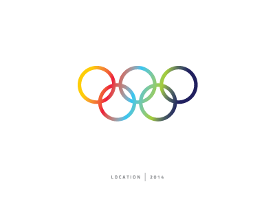 Contemporary Olympics athletics contemporary flat gradient logo minimal modern olympics sports