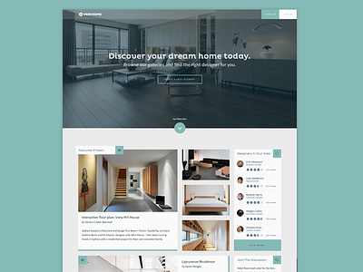 Interior Design Website community gallery interior design responsive ui ux web design