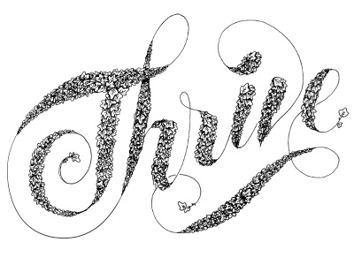 Thrive Kudzu kudzu lettering plants script the south thrive typography