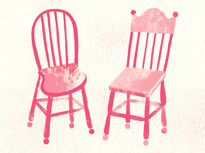 Chairs antique chairs digital illustration sketch watercolour