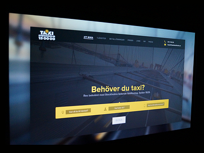 Landing Page Concept — Taxi Stockholm landing page stockholm sweden taxi website