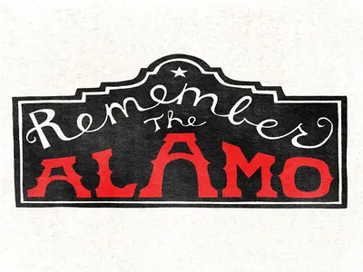 Alamo font lettering san antonio texas type