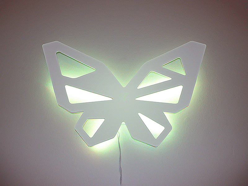 Butterfly decoration leds logo rainbows!