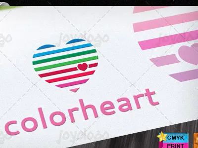 Abstract Colorful Basic Lines Love Heart Logo Template charity clinic colorful health heart humanity lines logo love union valentine wedding