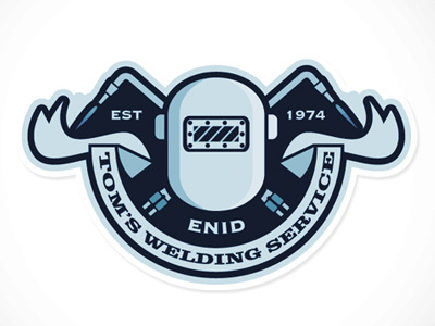 Tom's Welding Service flame hot illustration t shirt graphic torch welding