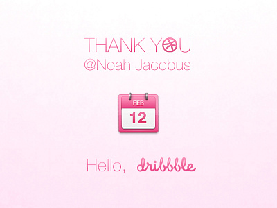 Thank you calendar debut dribbble icon invite thank you