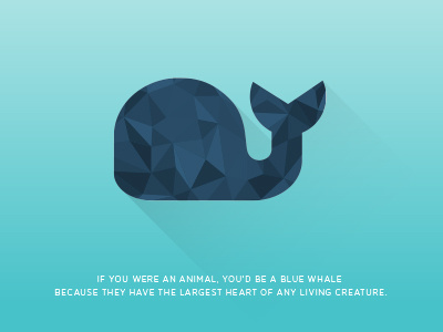 Blue Whale abstract blue whale icon illustration low poly triangles