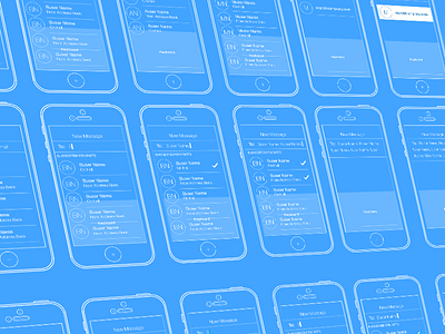 Compose Message Wireframes design flow ui ux walkthrough wireframes