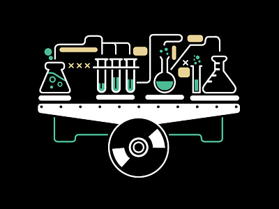 Music Chemistry chemistry club design flyer lab logo music record science vinyl