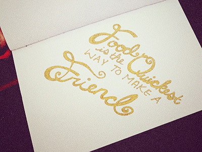 How To Make A Friend creative design gold graphic design illustration ink lettering sharpie