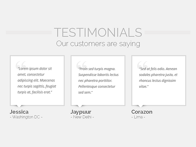 Testimonials css html web webdesign