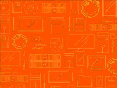 IT Tools bacon computer crt icons it mobile pattern print servers tools