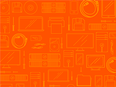 IT Tools bacon computer crt icons it mobile pattern print servers tools