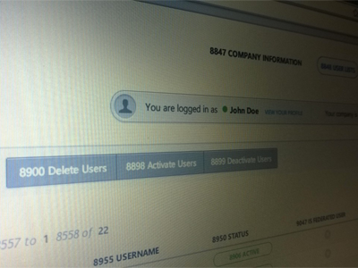 Users management, under development app css less ui user interface ux web