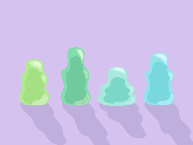 jelly baby 2d ae animation candy character cute gif gummy bear illustration loop sweet yummy