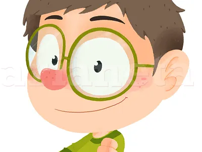 Child Detail brush cartoon character design illustration