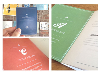 The 402 Core Fundamentals Booklet 402 booklet bright brochure clean colorful core fundamentals omaha print small timeless
