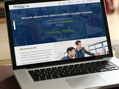 Career Website Mock-up blue careers clean corporate green jobs white