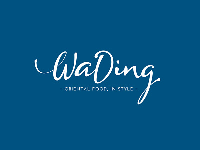 WaDing - Chinese Supermarket Logo custom type hand lettered hand writing logo supermarket