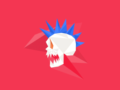 Skull Loop 2d ae animation gif loop viva