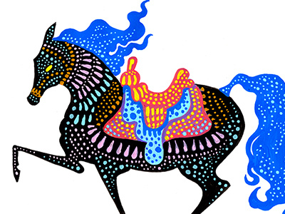 Horse art chinese new year horse illustration sketchbook traditional art year of the horse