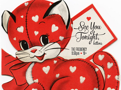 Promo for tonight's valentines show building on buildings gig poster madison music valentines vintage