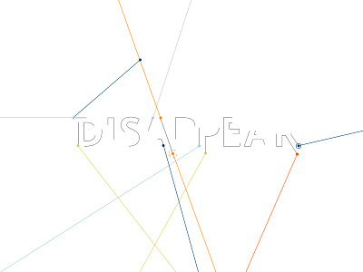 Disappear lettering type typography