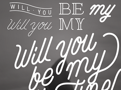 Valentine handmade lettering script typography valentine