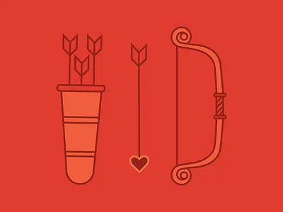 Tools of the matchmaker arrow bow and arrow cupid illustration valentines day vector zendesk