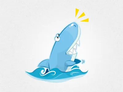 Fat Fish cartoon clap fat fish shark