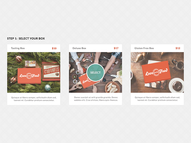 Subscription Concept (gif) animated checkout ecommerce gif steps website