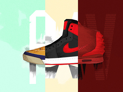 Sneaker Coolture grunge illustration nike noise sneaker vintage