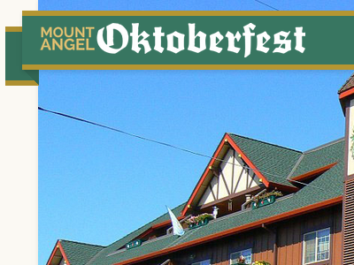 Oktoberfest website header banner german beer vintage web design