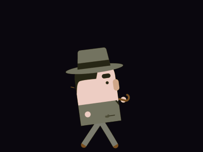 Gene Kelly Walking after effects animation character cinematics design flat gif motion oscar rain umbrella walk cycle