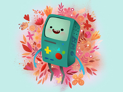 Bmo mine adventure time bmo illustration valentine