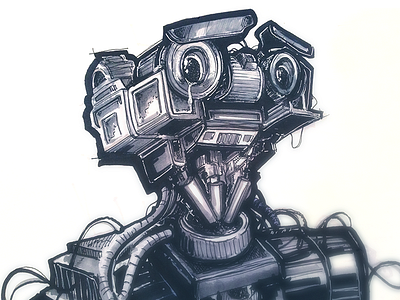 Short Circuit Sketch illustration marker robot sketch sketchbook