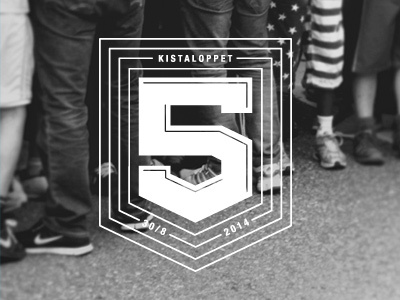 Fifth annual symbol for Kistaloppet kistaloppet logo symbol typography