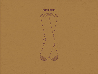 Sock Club icon illustration illustrator minimal socks vector