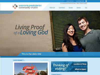 Angled Church Theme angle blue church template